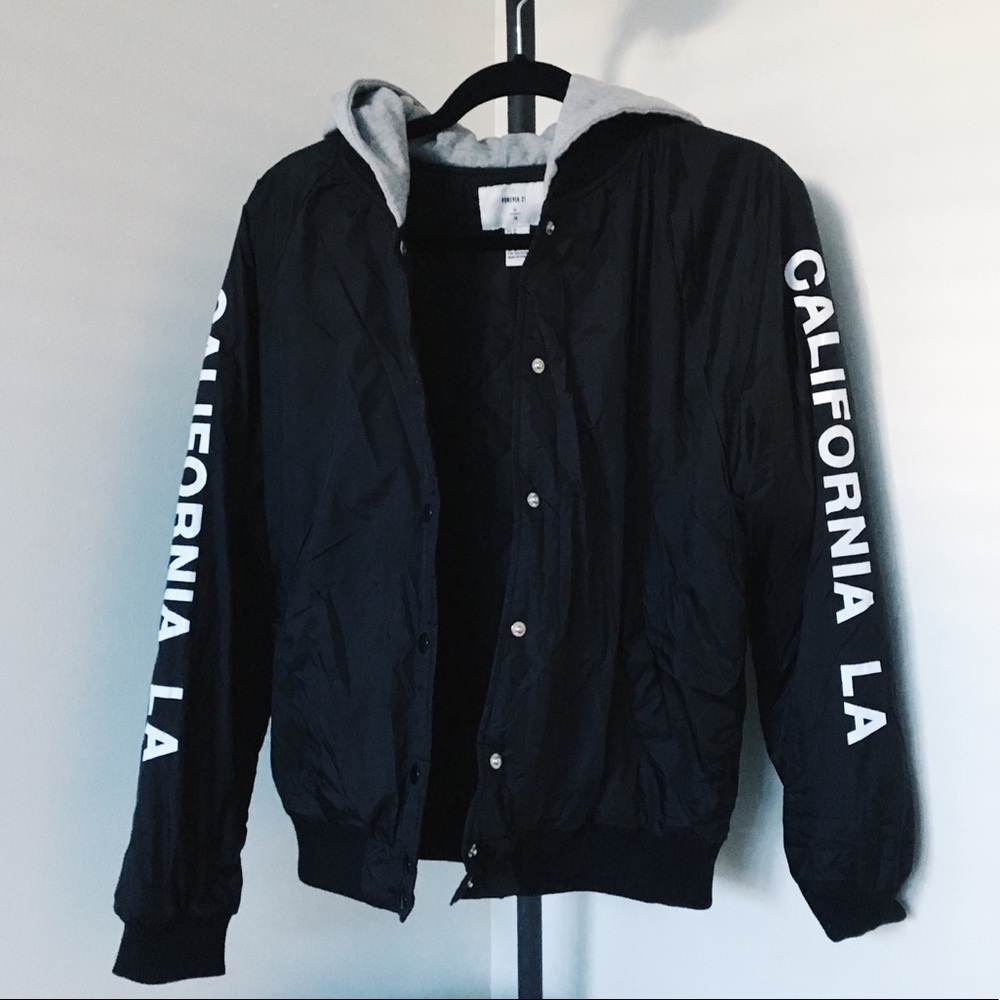 Forever 21 California Bomber Hoodie Combo Puffer